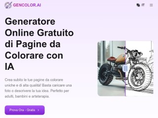 Screenshot sito: GenColor.ai