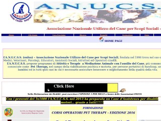 Screenshot sito: Anucss