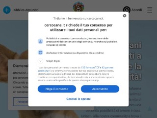 Screenshot sito: Cercocane