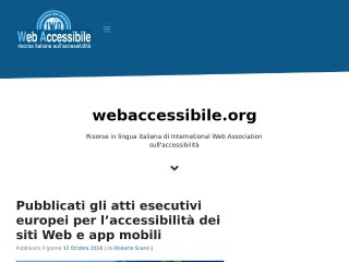 Screenshot sito: Webaccessibile.org