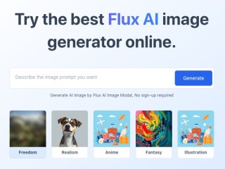 Screenshot sito: Flux AI