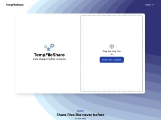 Screenshot sito: TempFileShare