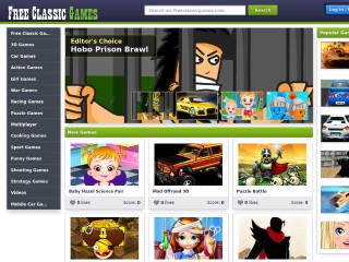 Screenshot sito: Free classic games