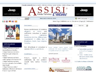 Screenshot sito: Assisi online