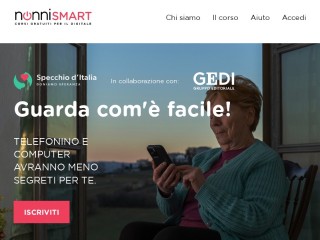 Screenshot sito: NonniSmart