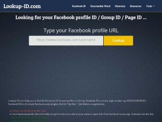 Screenshot sito: Lookup-ID