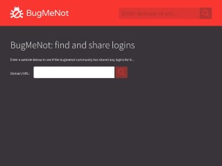 Screenshot sito: Bugmenot