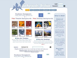 Screenshot sito: Backgrounds Archive