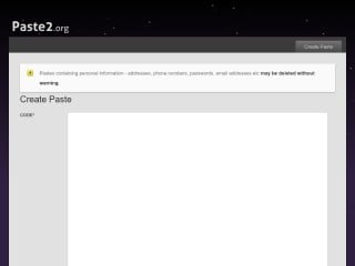 Screenshot sito: Paste2
