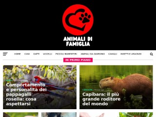 Screenshot sito: Animalidifamiglia.it