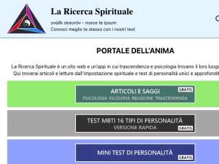 Screenshot sito: La Ricerca Spirituale