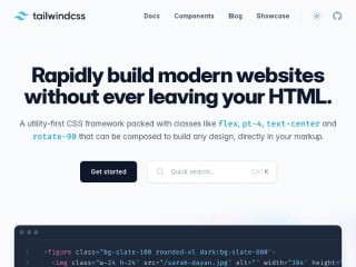 Screenshot sito: Tailwind CSS