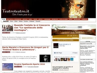 Screenshot sito: TeatroTeatro.it