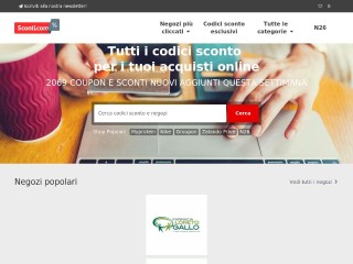 Screenshot sito: Sconti.com