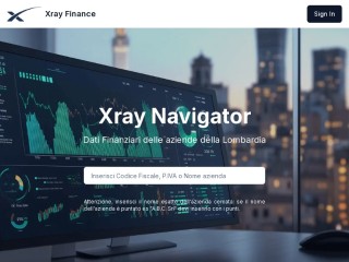 Screenshot sito: X-Ray Finance