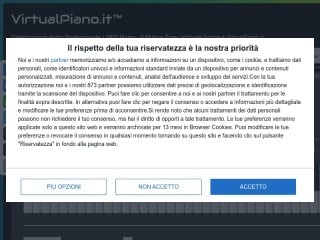 Screenshot sito: Virtual Piano