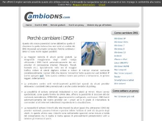 Screenshot sito: Cambiodns.com