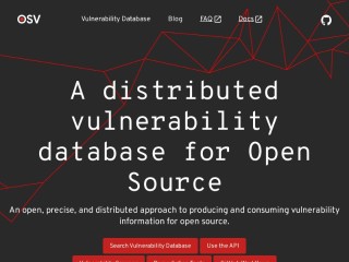 Screenshot sito: OSV.dev