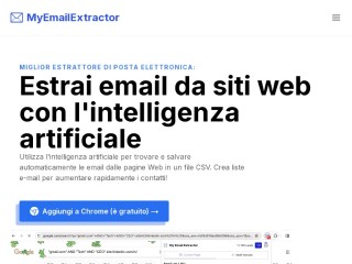 Screenshot sito: MyEmailExtractor