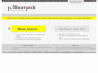 Screenshot sito: Beatpick.com