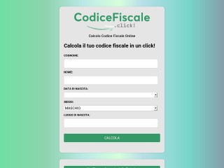 Screenshot sito: Codicefiscale.click