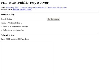 MIT PGP Key Server