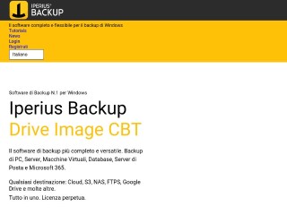 Screenshot sito: Iperius Backup Free