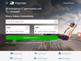 Screenshot sito: Macingo