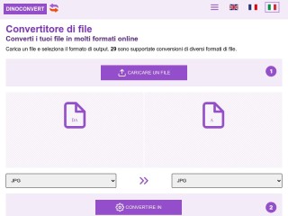 Screenshot sito: Dinoconvert