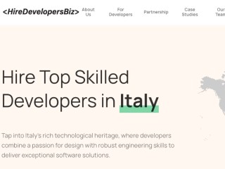 Screenshot sito: Hire Developers Biz