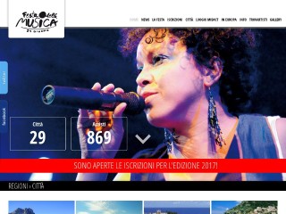 Screenshot sito: Festa della Musica