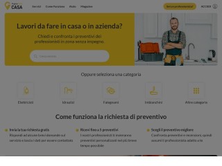 Screenshot sito: PG Casa