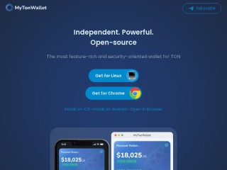 Screenshot sito: MyTonWallet