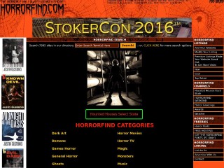 Screenshot sito: Horrorfind.com