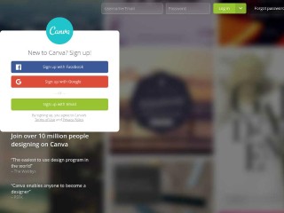 Screenshot sito: Canva