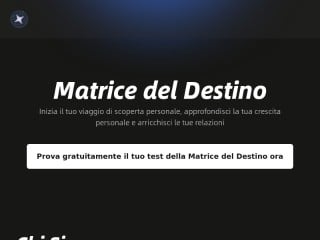 Screenshot sito: Matrice del Destino