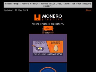 Screenshot sito: Monero Graphics