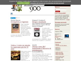 Screenshot sito: Archivio900.it