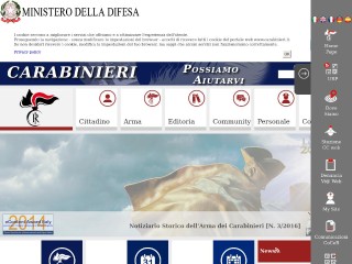 Screenshot sito: Arma dei Carabinieri