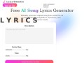 Screenshot sito: AI Lyrics Generator