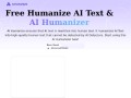 Screenshot sito: AI Humanize