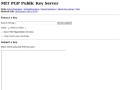 Screenshot sito: MIT PGP Key Server